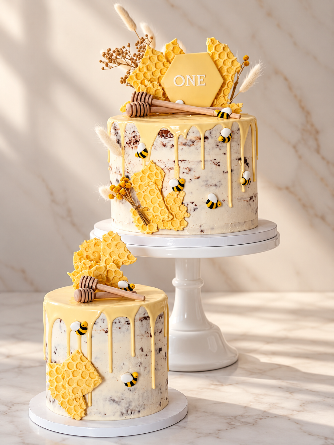 Honeybee celebration cakes